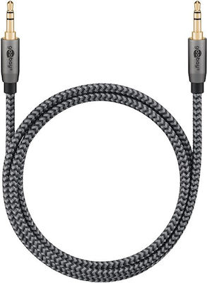 Goobay Plus 2m Cablu Audio Textil cu Jack 3.5mm X2