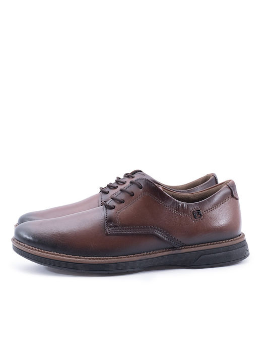 Pegada Men's Leather Casual Shoes Brown