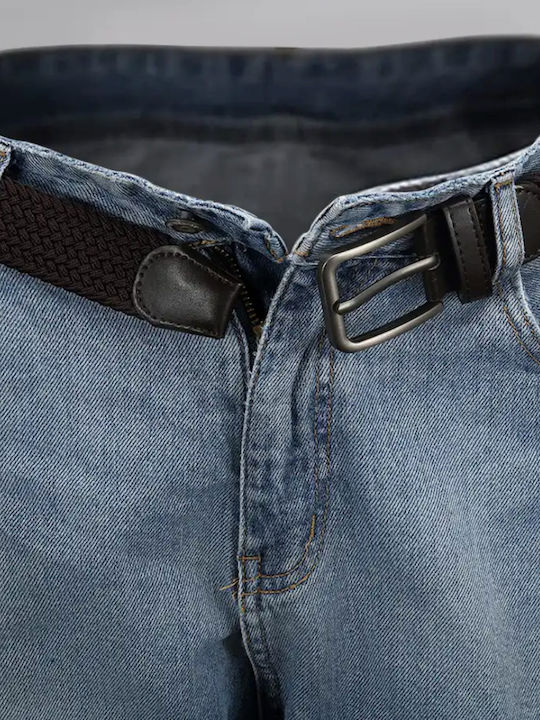 Men's Knitted Fabric Wide Elastic Belt Black