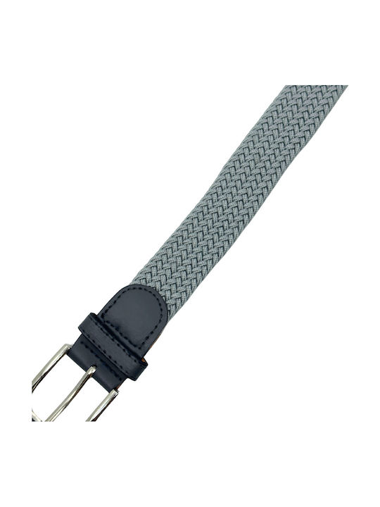 Men's Knitted Fabric Wide Elastic Belt Gray