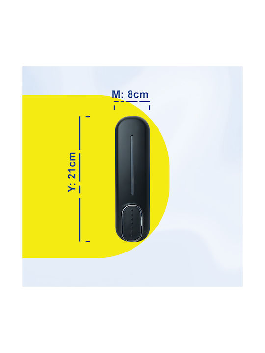 Uncle George Montat pe perete Dispenser Bucătărie Plastic Negru 350ml