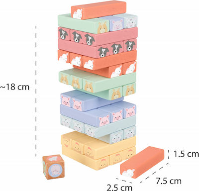 Orange Tree Toys Board Game Unstable Tower with Farm Animals for 1+ Players 3+ Years