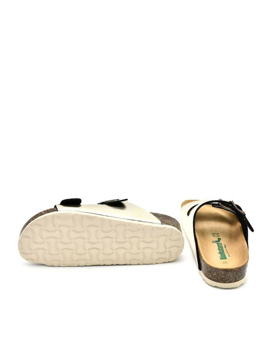 Leather Women's Flat Sandals Anatomic in Gold Color