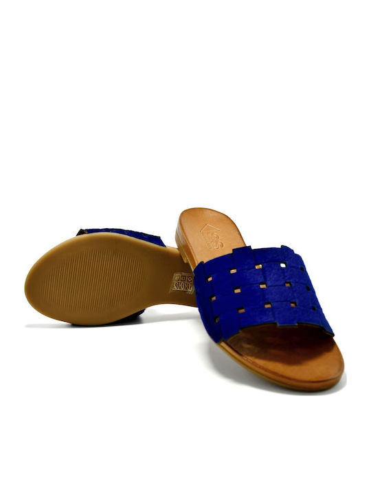 Women's Flat Sandals in Blue Color