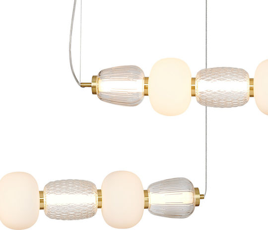 Eko Light Κρεμαστό Φωτιστικό Χρυσό LED 110εκ.