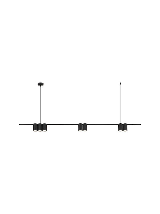 Eko Light Κρεμαστό Φωτιστικό Μαύρο Ράγα 150εκ.