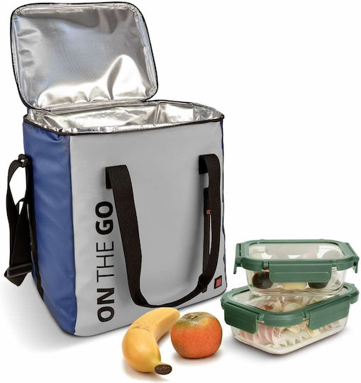 Insulated Food Transport Bag 30L Blue Cooler Bag On Go