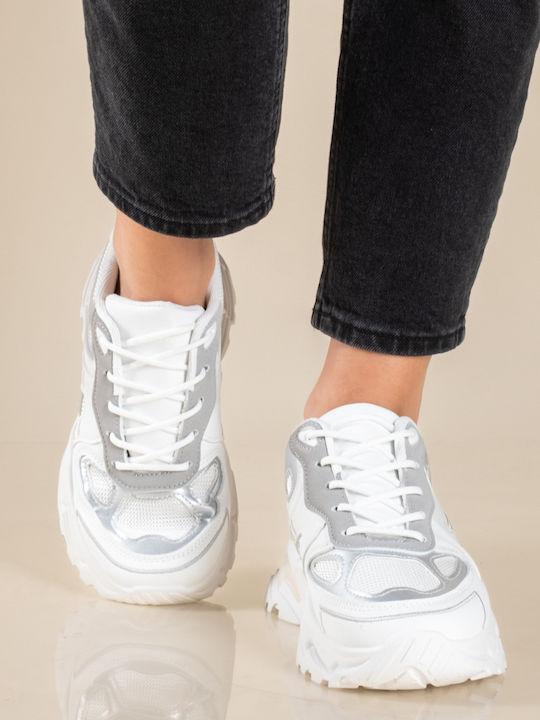 Plato Femei Chunky Sneakers Albe