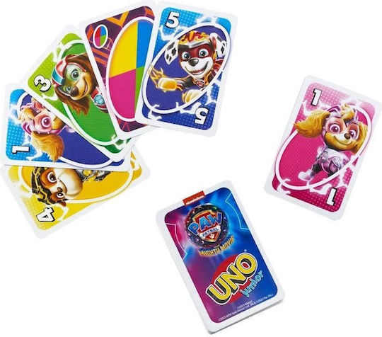 Επιτραπέζιο Παιχνίδι Paw Patrol: The Mighty Movie Card Game Uno Junior για 2-4 Παίκτες 3+ Ετών Mattel