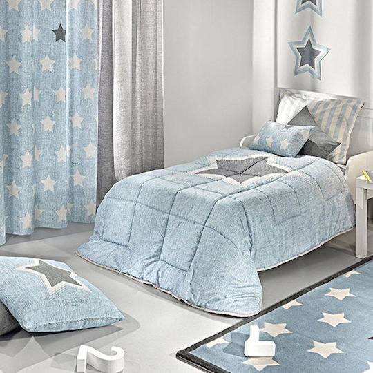 Saint Clair Kids Duvet Cover Single Blue Suede