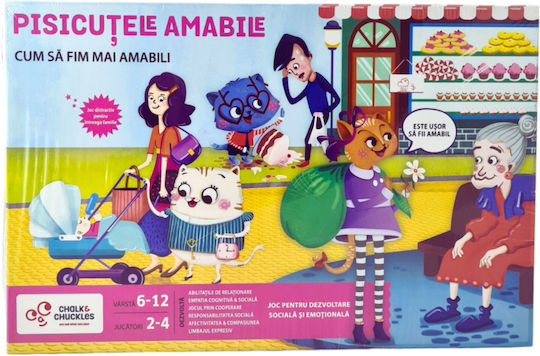 Joc de Societate Pisicutele Amabile pentru 2+ Jucători 6+ Ani Chalk & Chuckles