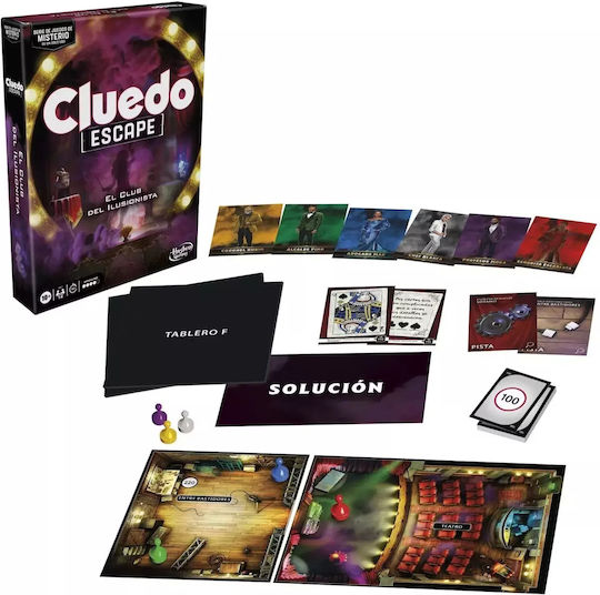 Board Game Cluedo Escape - The Illusionists Club for 1-6 Players 10+ Years Old (ES) Hasbro