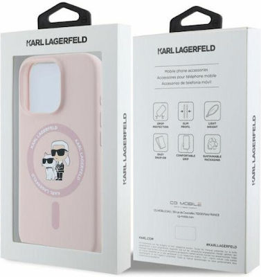 Karl Lagerfeld Back Cover Silicone Pink (iPhone 16 Pro, Karl Lagerfeld)