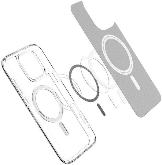 Spigen Ultra Hybrid MagFit Back Cover Plastic / Silicone 1.2mm White (iPhone 16 Pro)