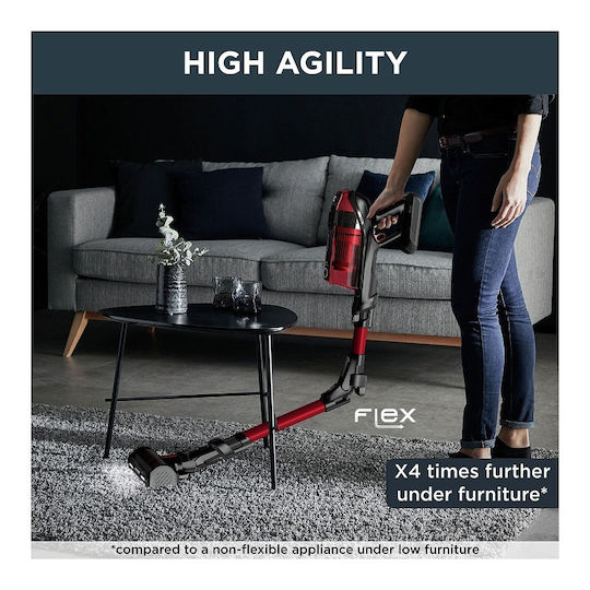 Rowenta X-force Flex 12.60 Επαναφορτιζόμενη Σκούπα Stick 25.2V Κόκκινη