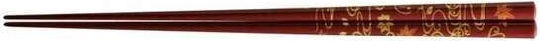 Chopsticks Χειροποίητα Ξύλινα Λάκα Κόκκινα Σχέδιo 22.5 Εκατ 2 Τμχ Kenro