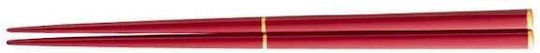 Chopsticks Χειροποίητα Ξύλινα Λάκα Κόκκινα Σχέδιο 22.5 Εκατ 2 Τμχ Kenro
