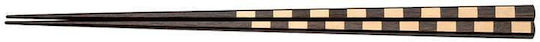 Essstäbchen Handgefertigt Holz Lack Braun Design 22,5 cm 2 Stück Klassisch