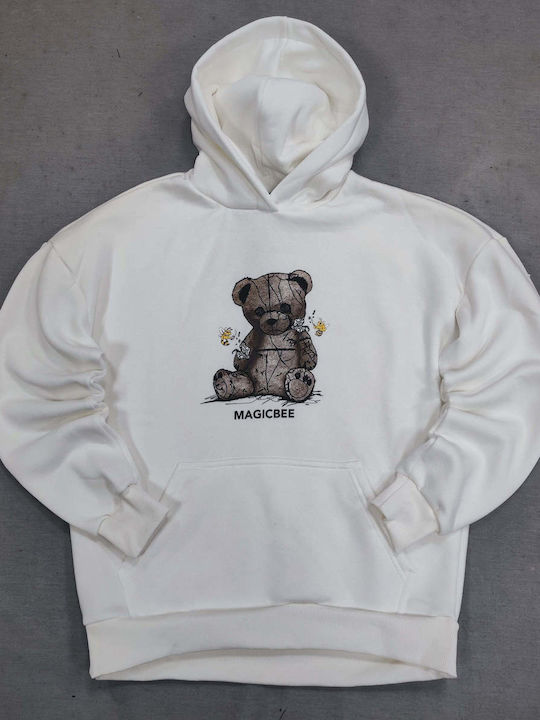 Sweatshirt with Hood White