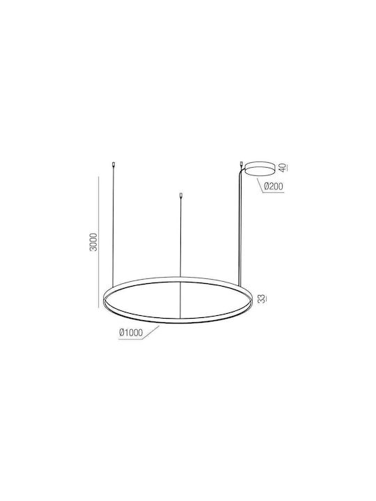 Redo Group Orion Pendant Light LED with Warm to Cool White Light White