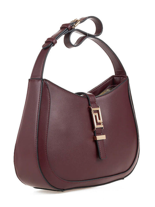 Verde Damen Tasche Schulter Burgundisch