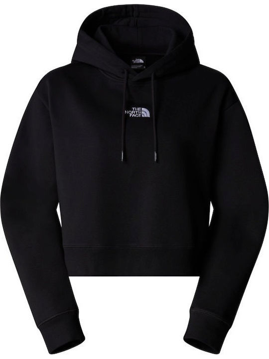 Изрязан Дамски Суитшърт Худи Tnf Black