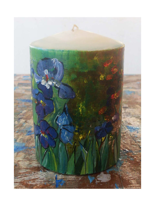 Artefakt Kerze Zylinder Van Goghs Iris 10x15 cm