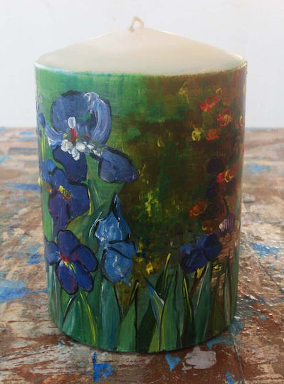 Artifact Κερί Κύλινδρος Ιριδες Του Van Gogh 10 X15 Cm