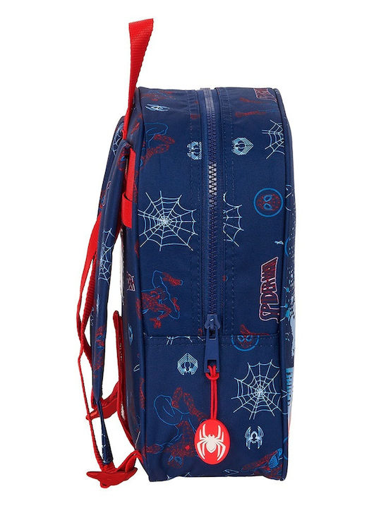 Safta 612443232 Rucsac pentru grădiniță Spiderman pentru copii, material albastru