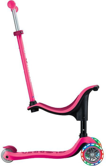 Globber Kids Scooter Go.Up Sporty Lights 3-Wheel with Seat for 15 Months Fuchsia