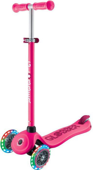 Globber Kids Scooter Go.Up Sporty Lights 3-Wheel with Seat for 15 Months Fuchsia