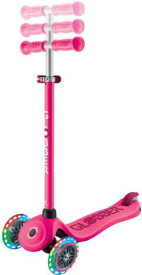 Globber Kids Scooter Go.Up Sporty Lights 3-Wheel with Seat for 15 Months Fuchsia