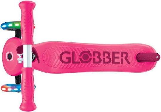 Globber Kids Scooter Go.Up Sporty Lights 3-Wheel with Seat for 15 Months Fuchsia