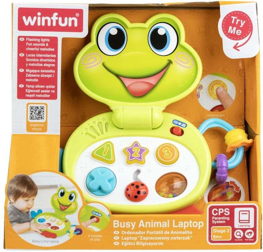 Winfun Бебешки лаптоп-таблет с музика, светлина и звуци за 6++ месеца