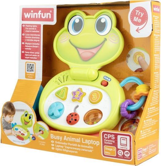 Winfun Бебешки лаптоп-таблет с музика, светлина и звуци за 6++ месеца