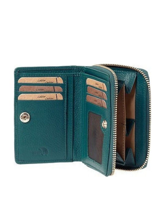 Leather Women's Wallet Petrol Blue