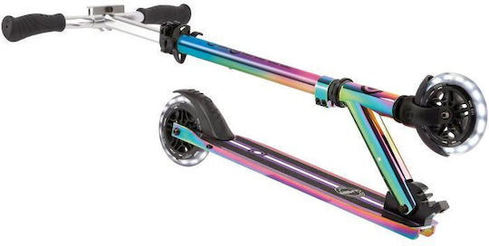 Globber Scuter Copii Pliabil Flow Element Lights 2 Roți Pentru 5+ Ani Neochrome