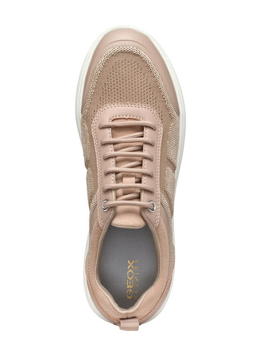 Geox Spherica Damen Anatomisch Sneakers Μπεζ / Σομόν