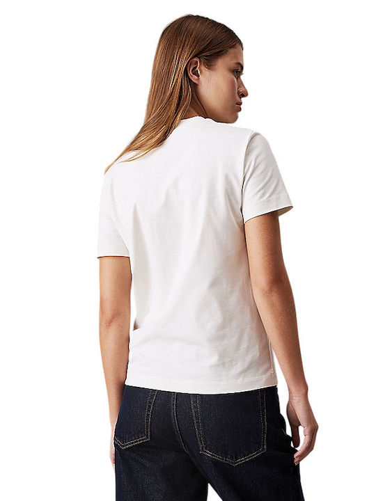 Calvin Klein Embroidered T-Shirt Ivory J20J224253-YBI