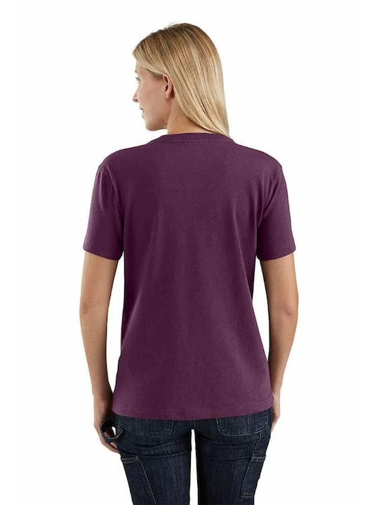 Carhartt Γυναικείο T-shirt Μωβ Eggplant