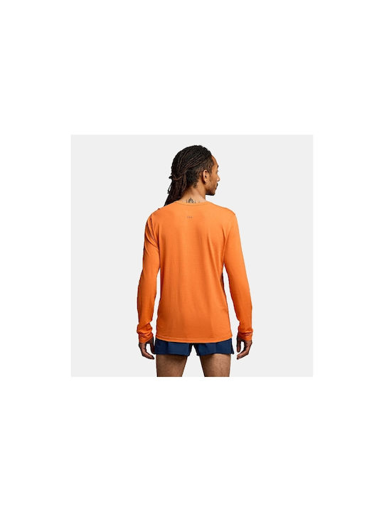 Saucony Stopwatch Herren Sportliches Langarmshirt Orange