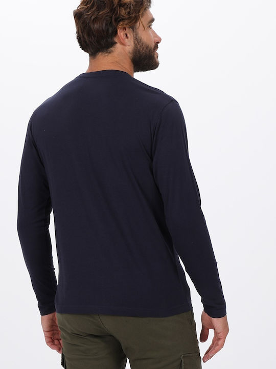 Long Sleeve Blouse Navy Blue