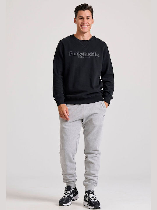 Funky Buddha Herren Sweatshirt Schwarz