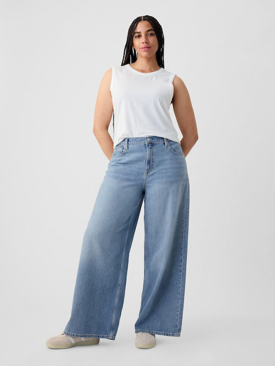 Damenjeans in Weit geschnittener Linie Light Indigo