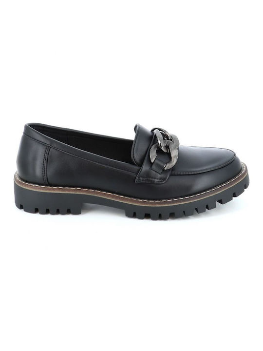 B-Soft Leather Women's Loafers in Black Color