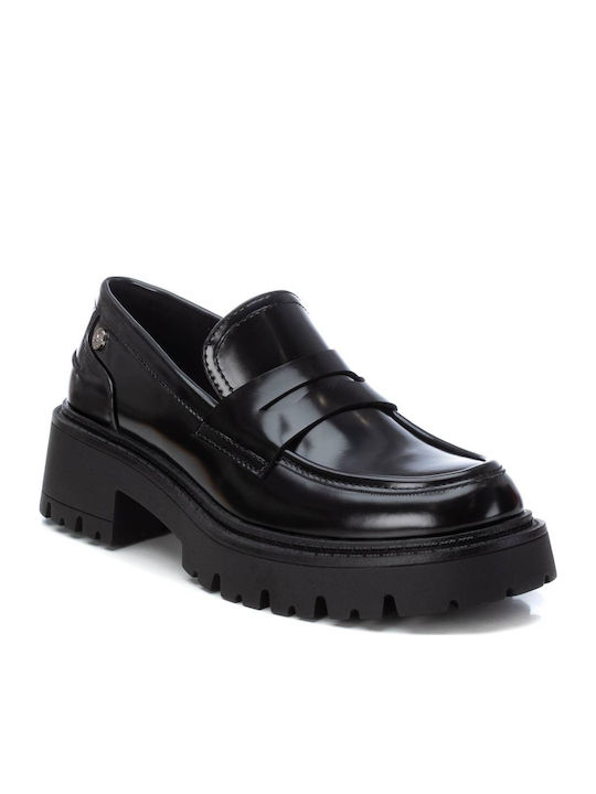 Patent Leather Women's Loafers in Black Color