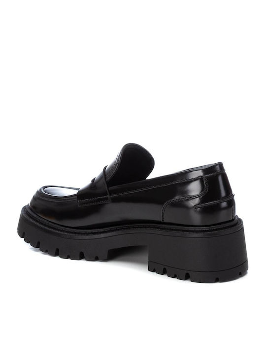Patent Leather Women's Loafers in Black Color
