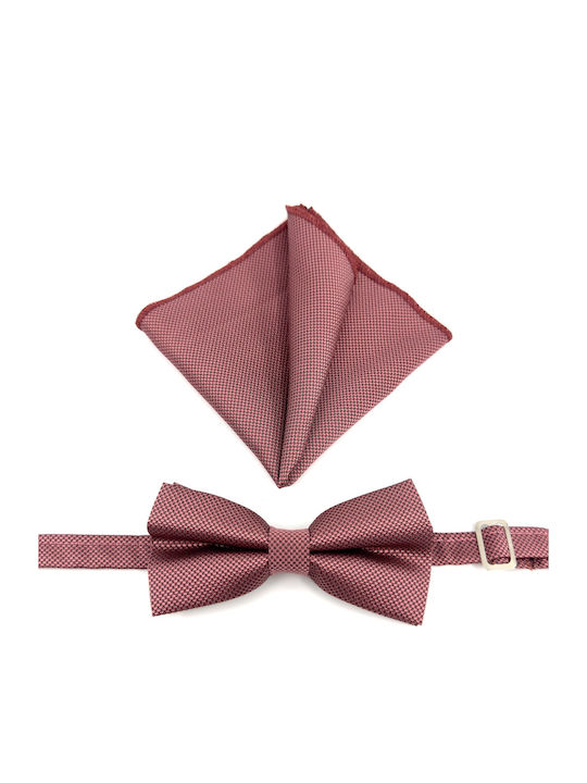 Legend Accessories Σετ Παπιγιόν με Μαντήλι Κόκκινο
