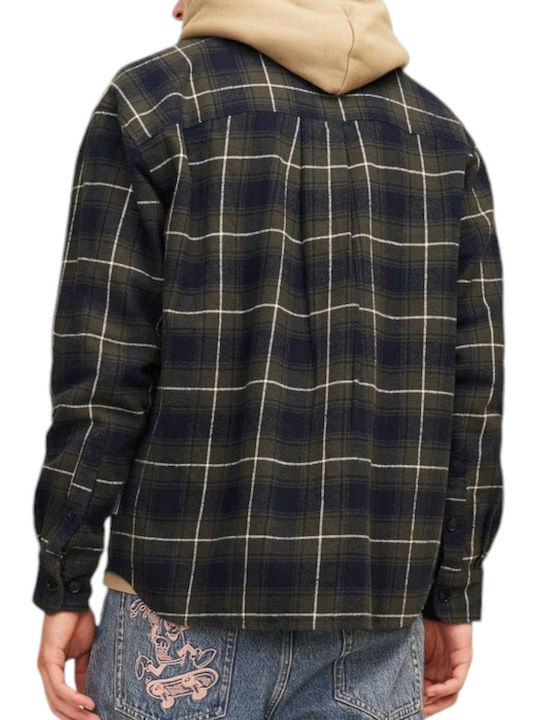 Jack & Jones Men's Shirt Long Sleeve Flannel Sky Captain