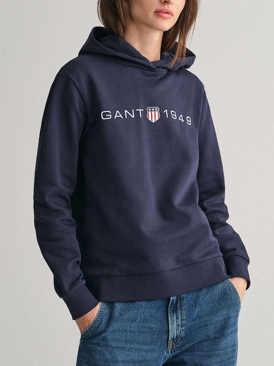 Gant Women's Hooded Sweatshirt Dark Blue